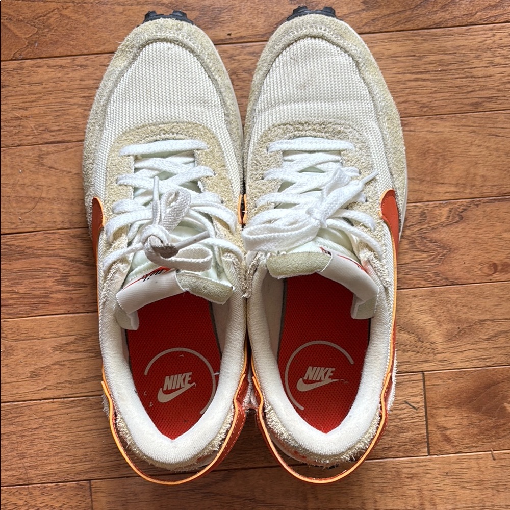 Nike Cream and Orange Running Shoes